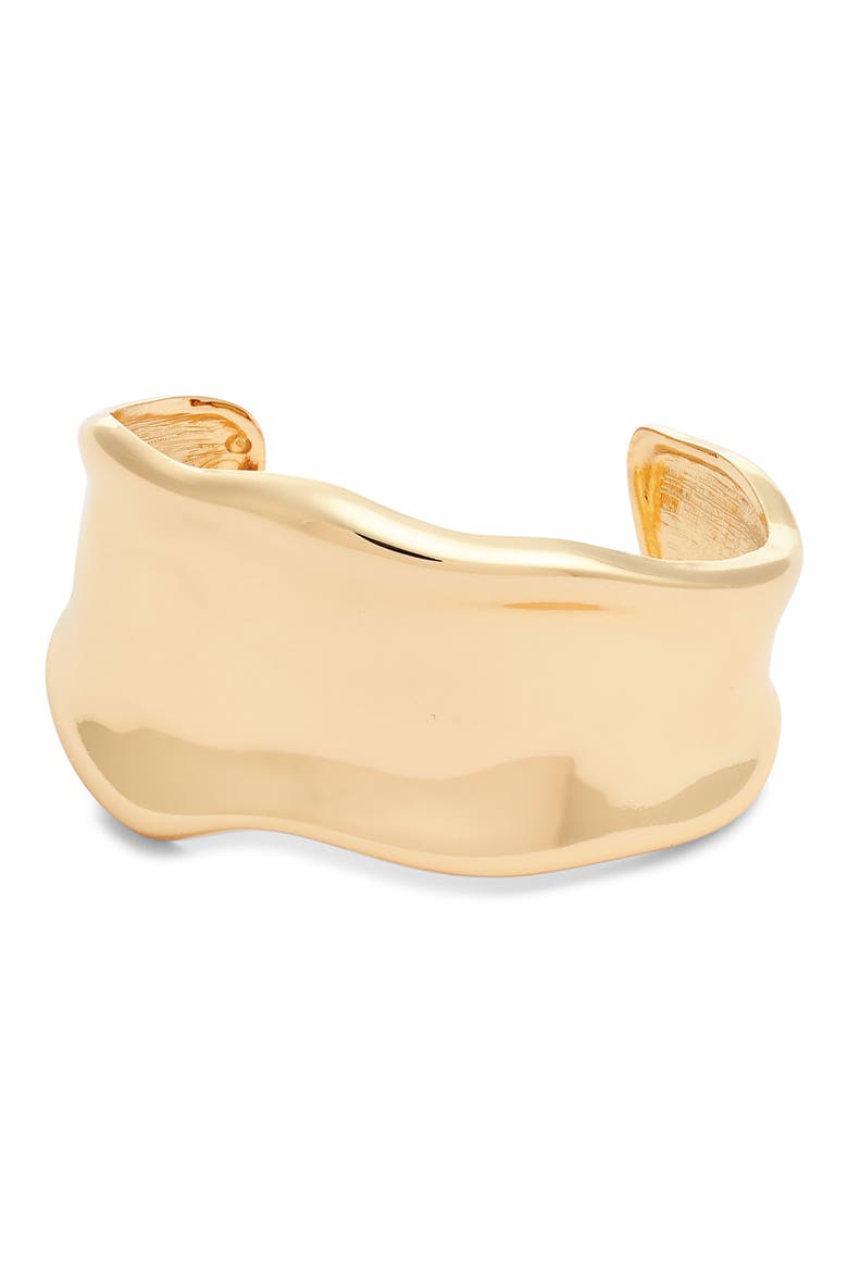 Molten Metal Cuff Bracelet, Main, color, GOLD