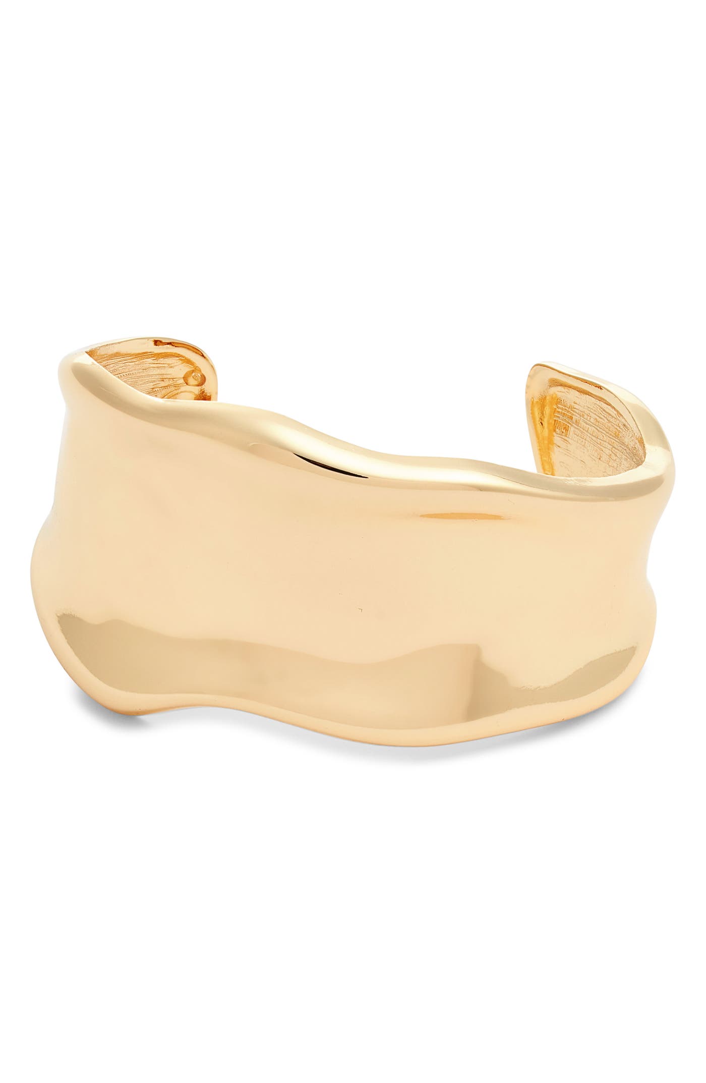 Nordstrom molten metal sculptural gold-tone cuff bracelet