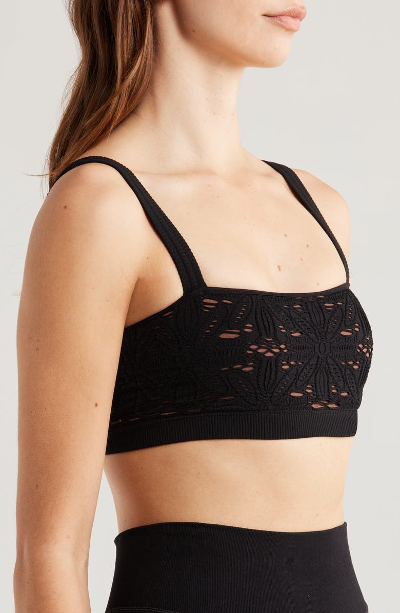 Free People FP Movement Hrun Floral Lace Bandeau Bra, Alternate, color, 