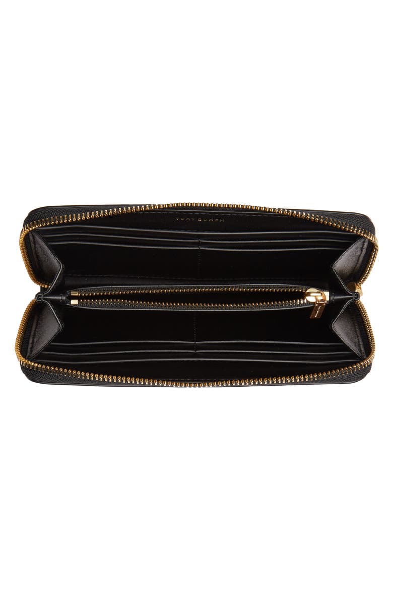 Fleming Quilted Leather Continental Wallet, Alternate, color, BLACK