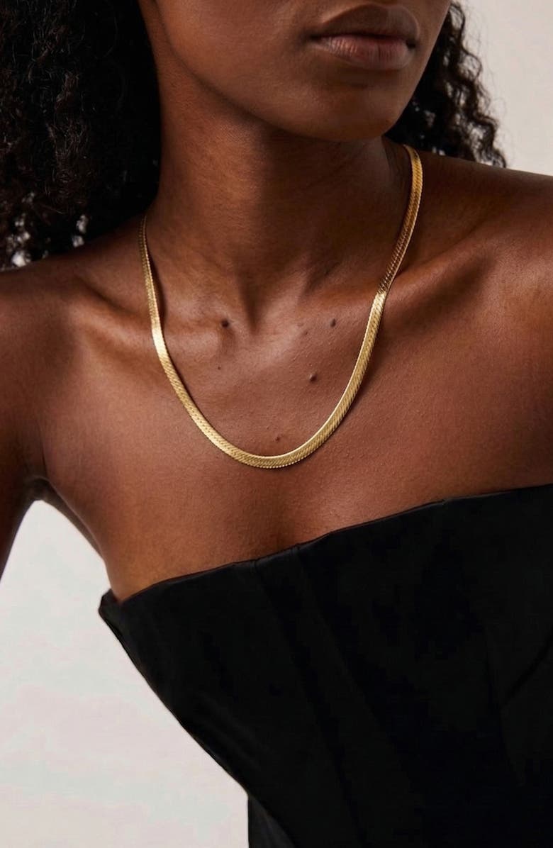 YOJ Montana Maxi Necklace In Gold, Alternate, color, Gold