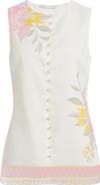 Elie Tahari The Annalise Linen Blouse