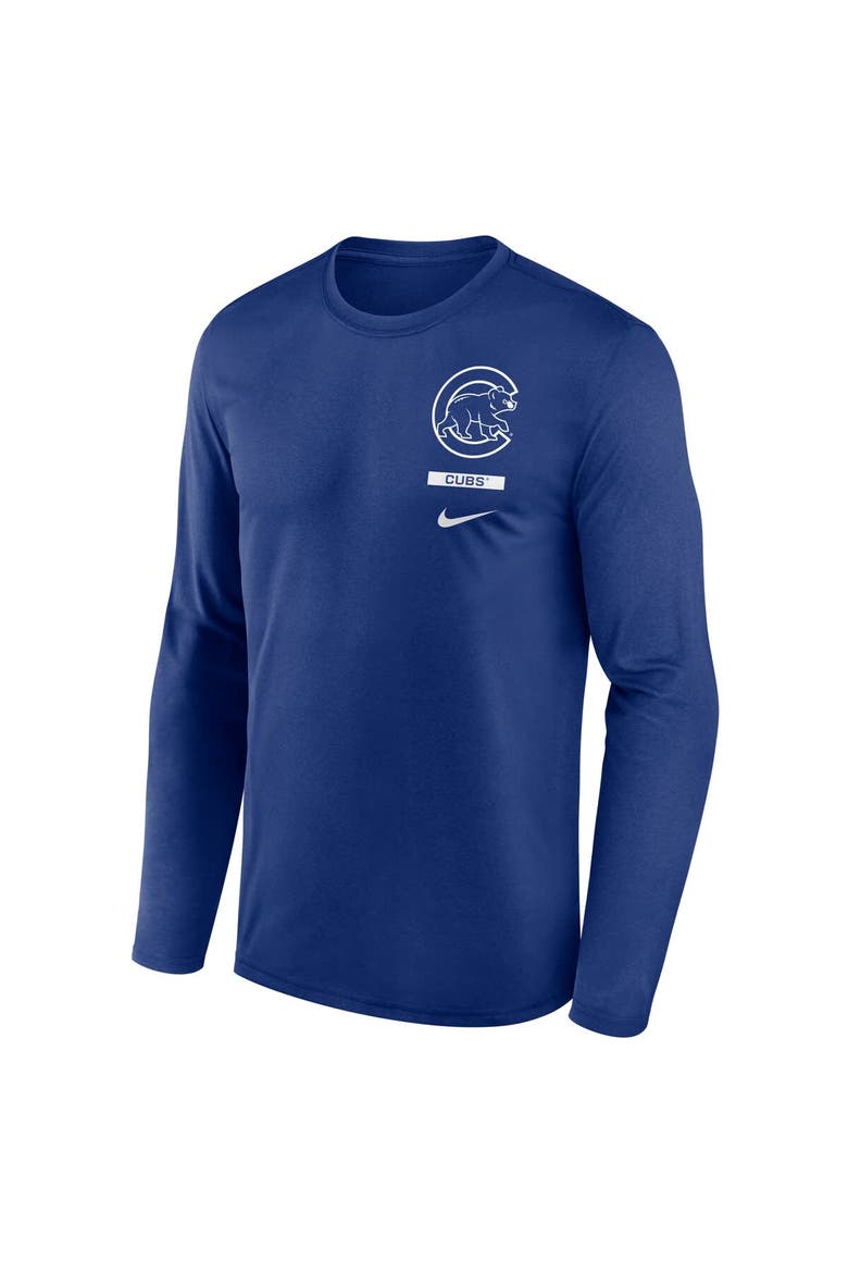 Men's Nike Royal Chicago Cubs 2-Hit Legend Dri-FIT Long Sleeve T-Shirt, Alternate, color, Royal