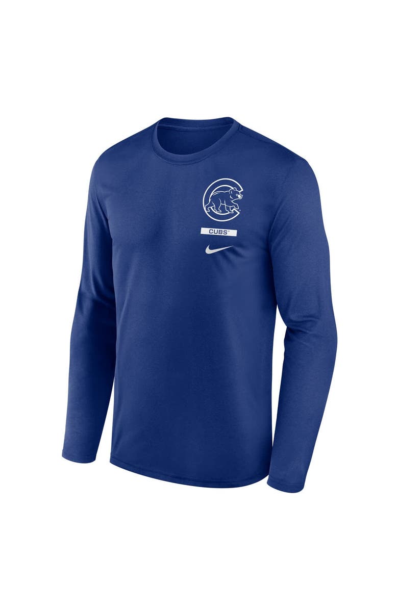 Nike Men's Nike Royal Chicago Cubs 2-Hit Legend Dri-FIT Long Sleeve T-Shirt, Alternate, color, Royal