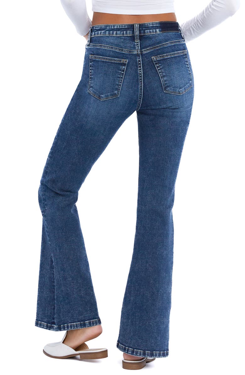 HINT OF BLU Mid Rise Flare Jeans, Alternate, color, Victorian Blue