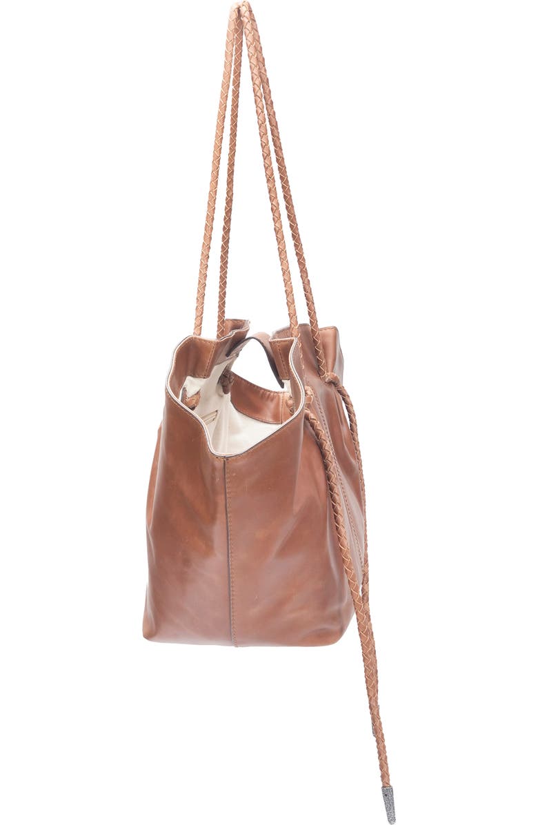 Frye Caroline Leather Shopper, Alternate, color, Cognac