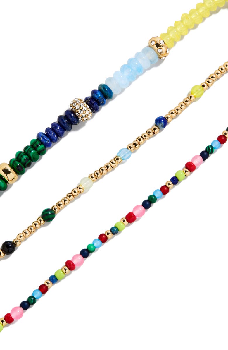 BaubleBar Rowan Semiprecious Layered Bracelet, Alternate, color, Gold Multi