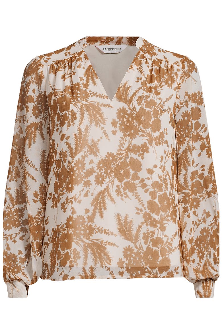 Plus Size Chiffon Removable Tie Neck Blouse, Alternate, color, Pink Opal Wildflowers