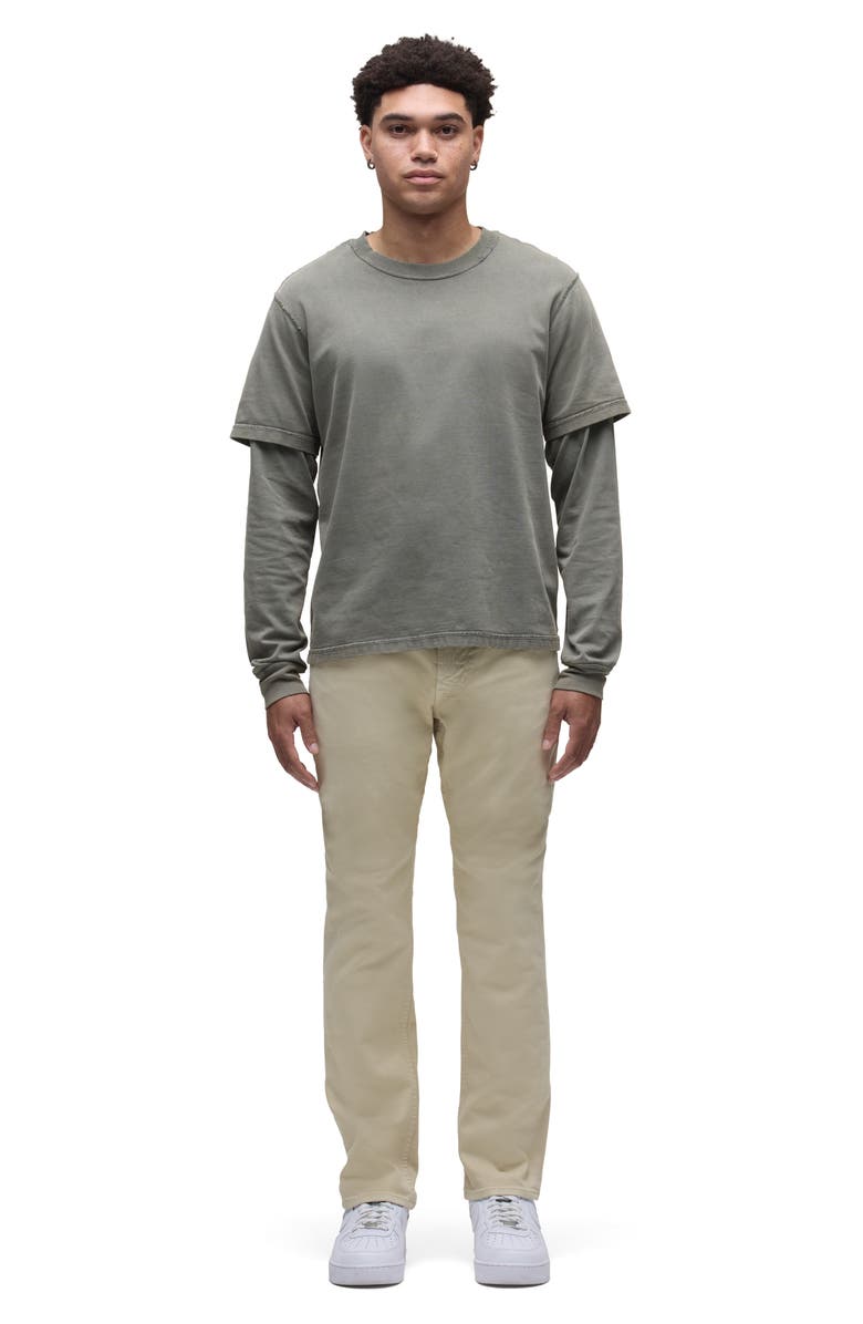 Hudson Jeans Blake Slim Straight Stretch Twill 5-Pocket Pants, Alternate, color, Beige