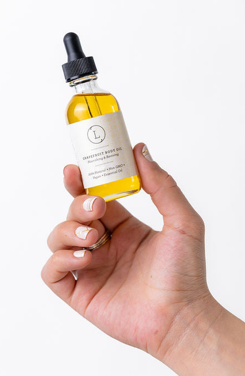 Lizush Natural Body Oil Grapefruit Moisturizing In Light Yellow/green