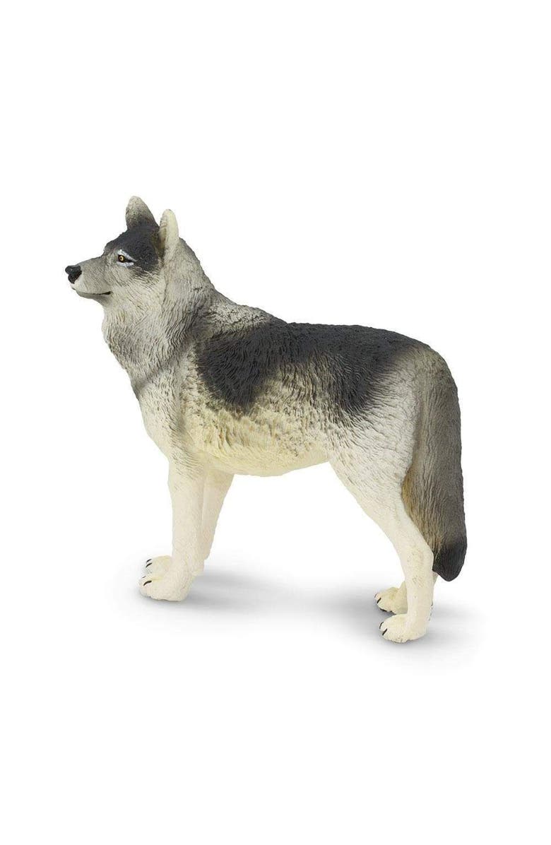 Safari Ltd. Gray Wolf Toy, Alternate, color, NO COLOR