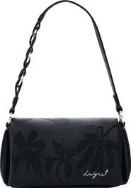 Desigual Floral Embossed Faux Leather Crossbody Bag