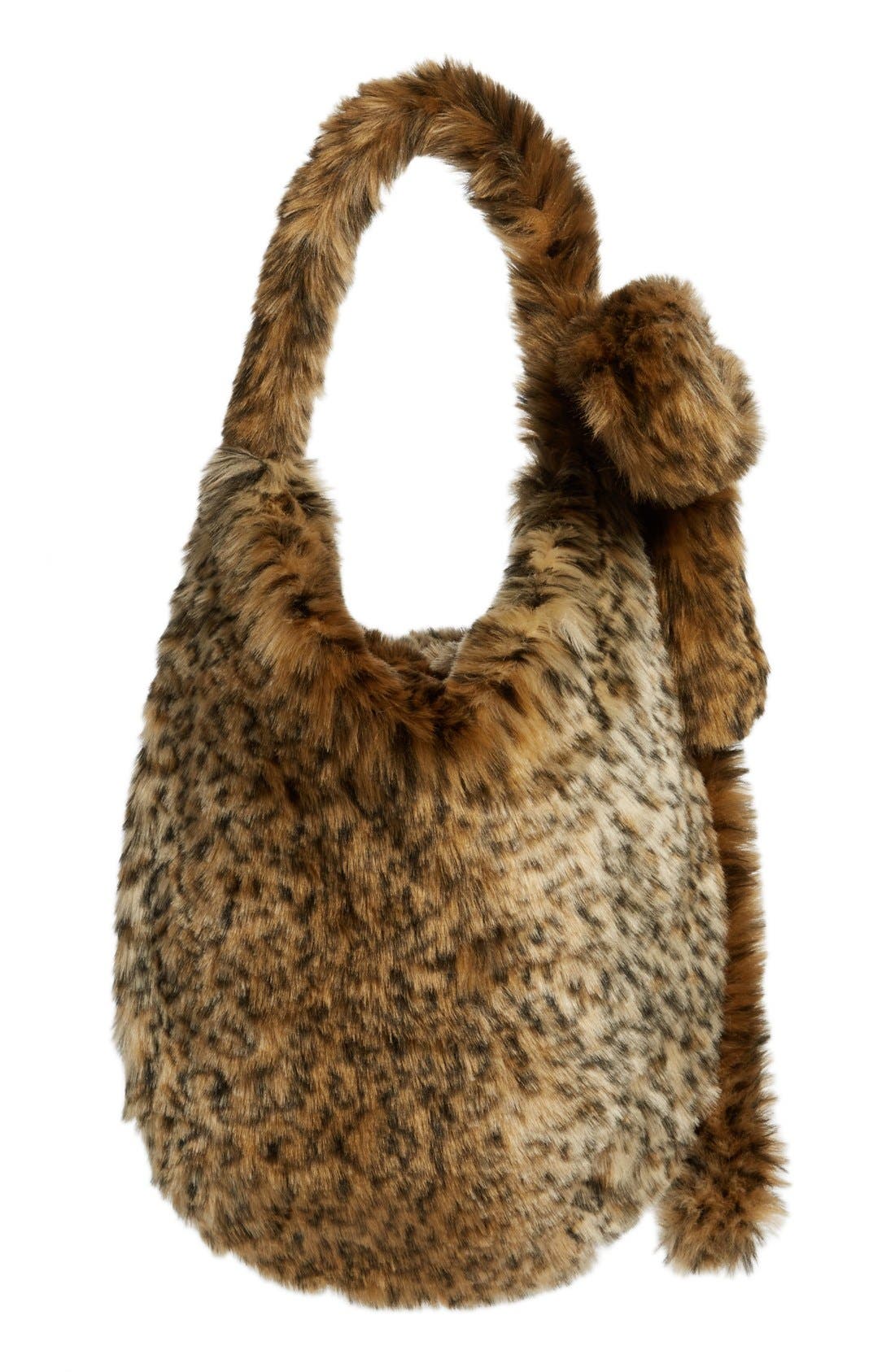 Simone Rocha Leopard Spot Faux Fur Tote Bag, Alternate, color, 