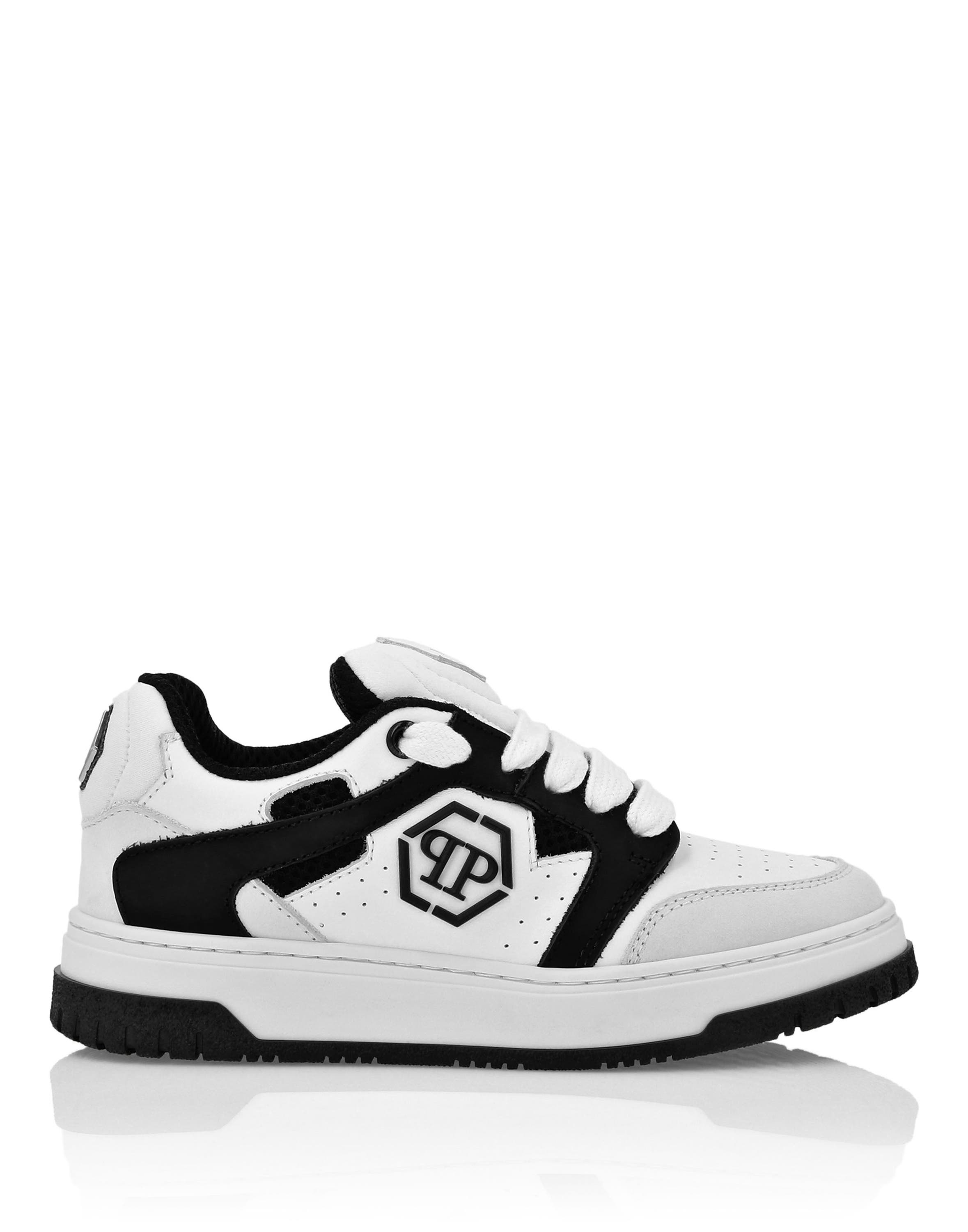 Lo-Top Sneakers Mix Materials Boy, Alternate, color, white/black