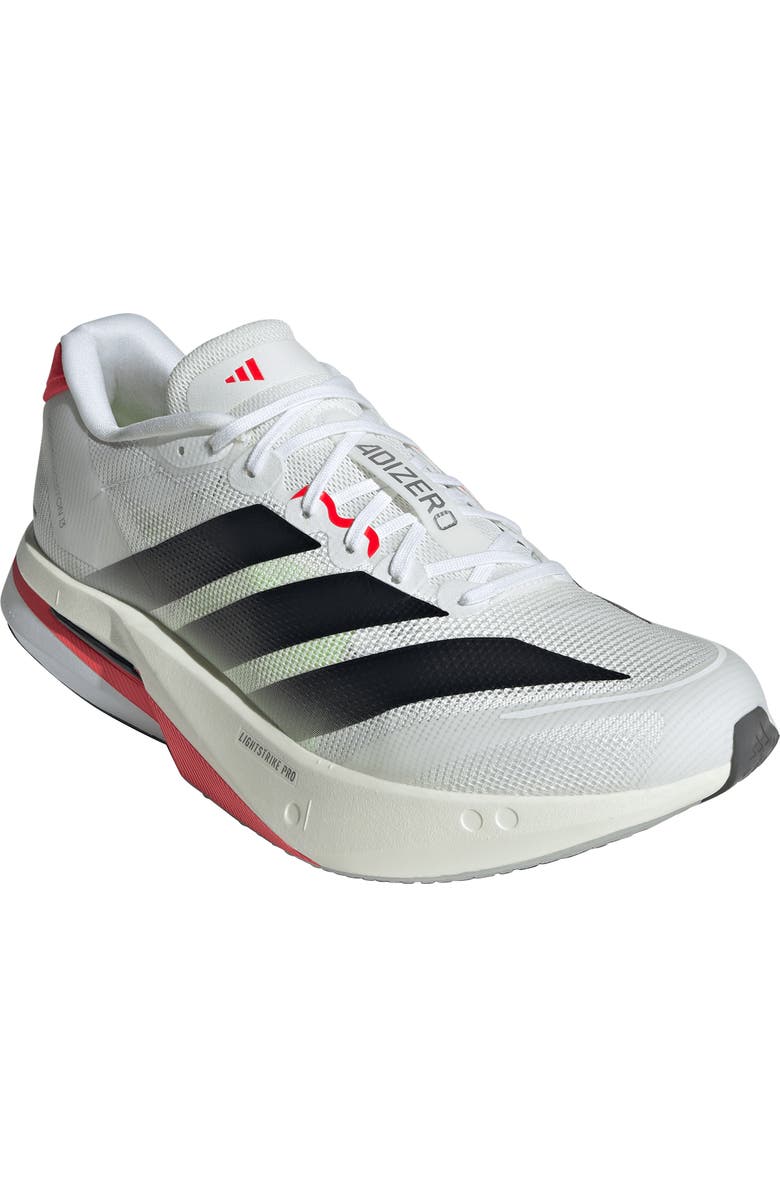 adidas Adizero Boston Running Shoe, Main, color, White