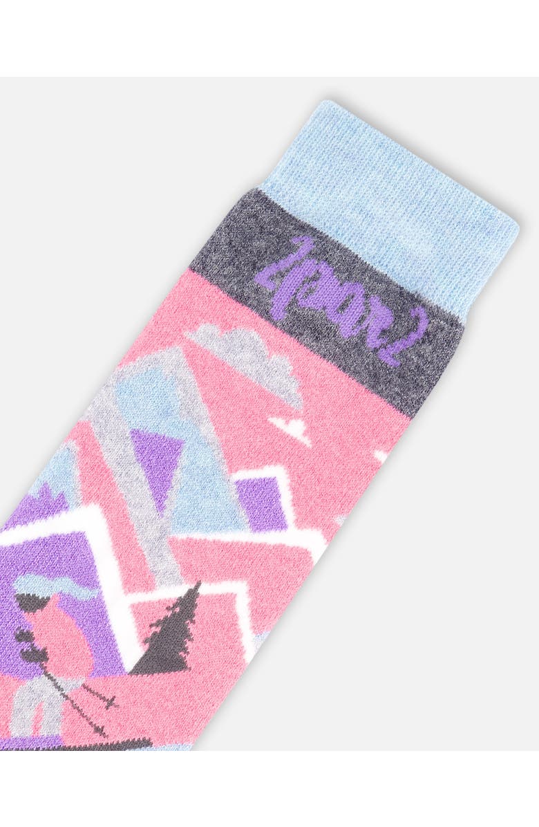 Deux par Deux Girl Winter Ski Socks with Merino Wool, Alternate, color,