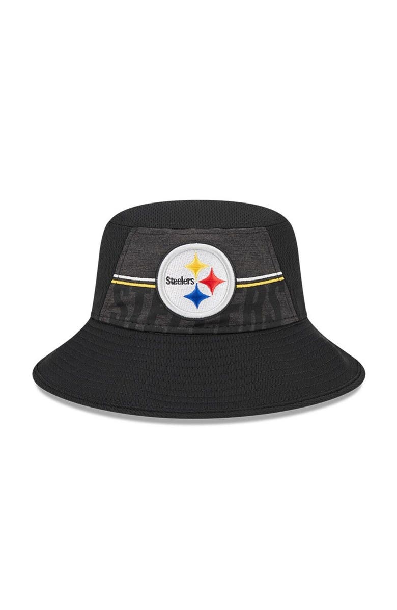 New Era Men's New Era Black Pittsburgh Steelers 2023 NFL Training Camp Stretch Bucket Hat, Alternate, color,