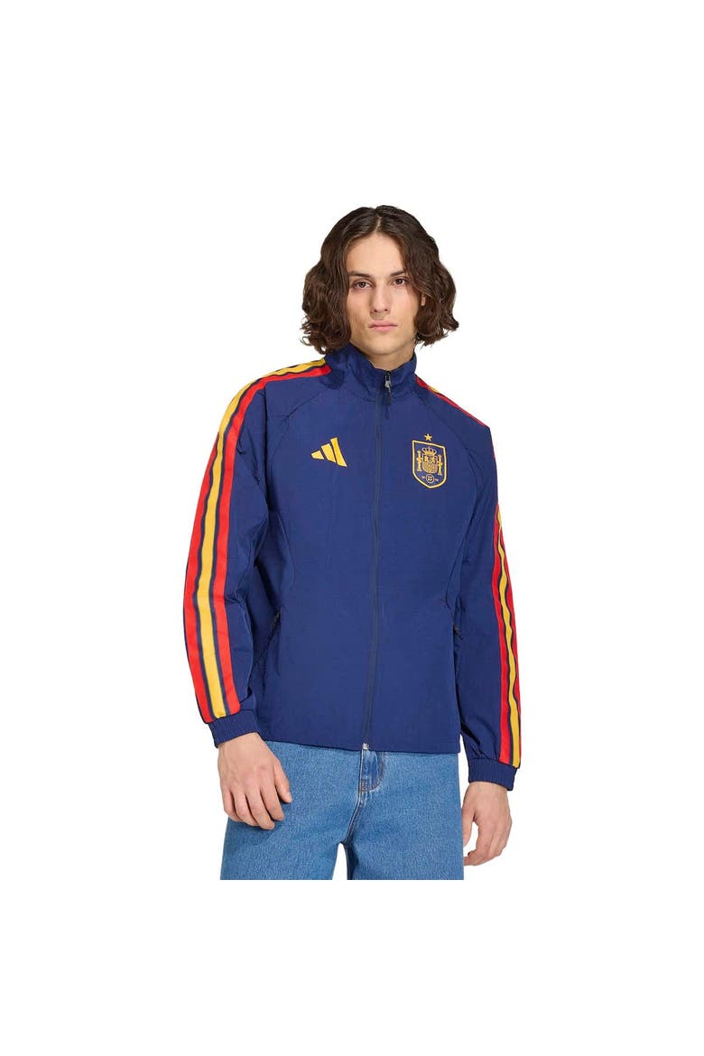 Men's adidas Navy Spain National Team 2026 Home Full-Zip Game Day Anthem Jacket, Main, color, Navy