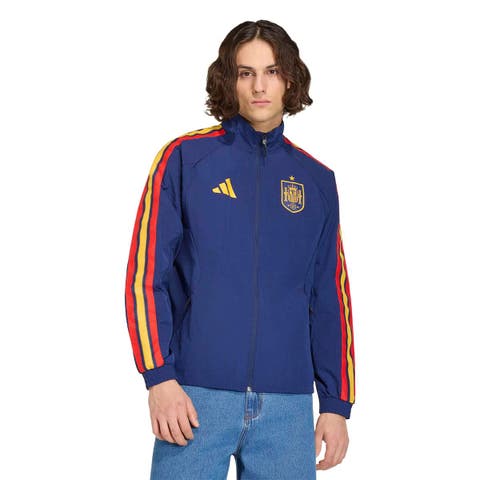 Men's adidas Navy Spain National Team 2026 Home Full-Zip Game Day Anthem Jacket