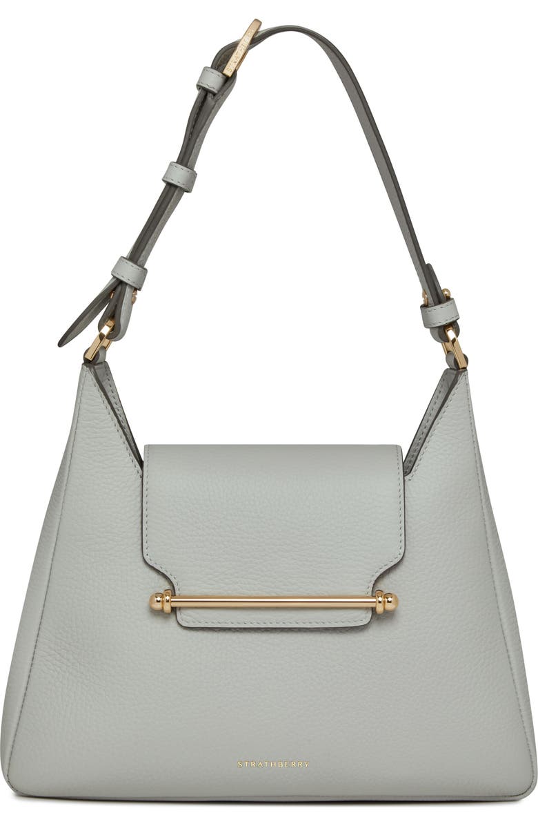 Strathberry Multrees Leather Hobo Bag, Main, color, Marble Grey