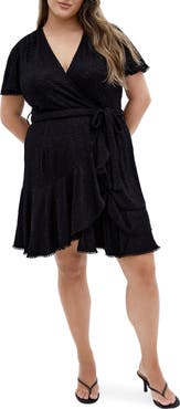 City Chic Sweat Lace Wrap Dress