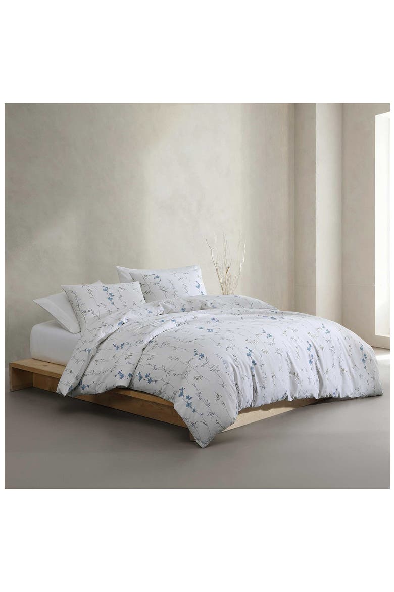 Wildflower Duvet Set, Alternate, color, PARCHMENT WHITE/BLUE