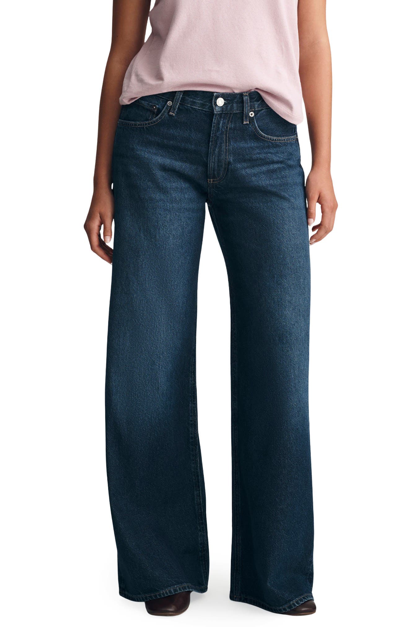 selected DARK BRUSHED CLASSIC DENIM