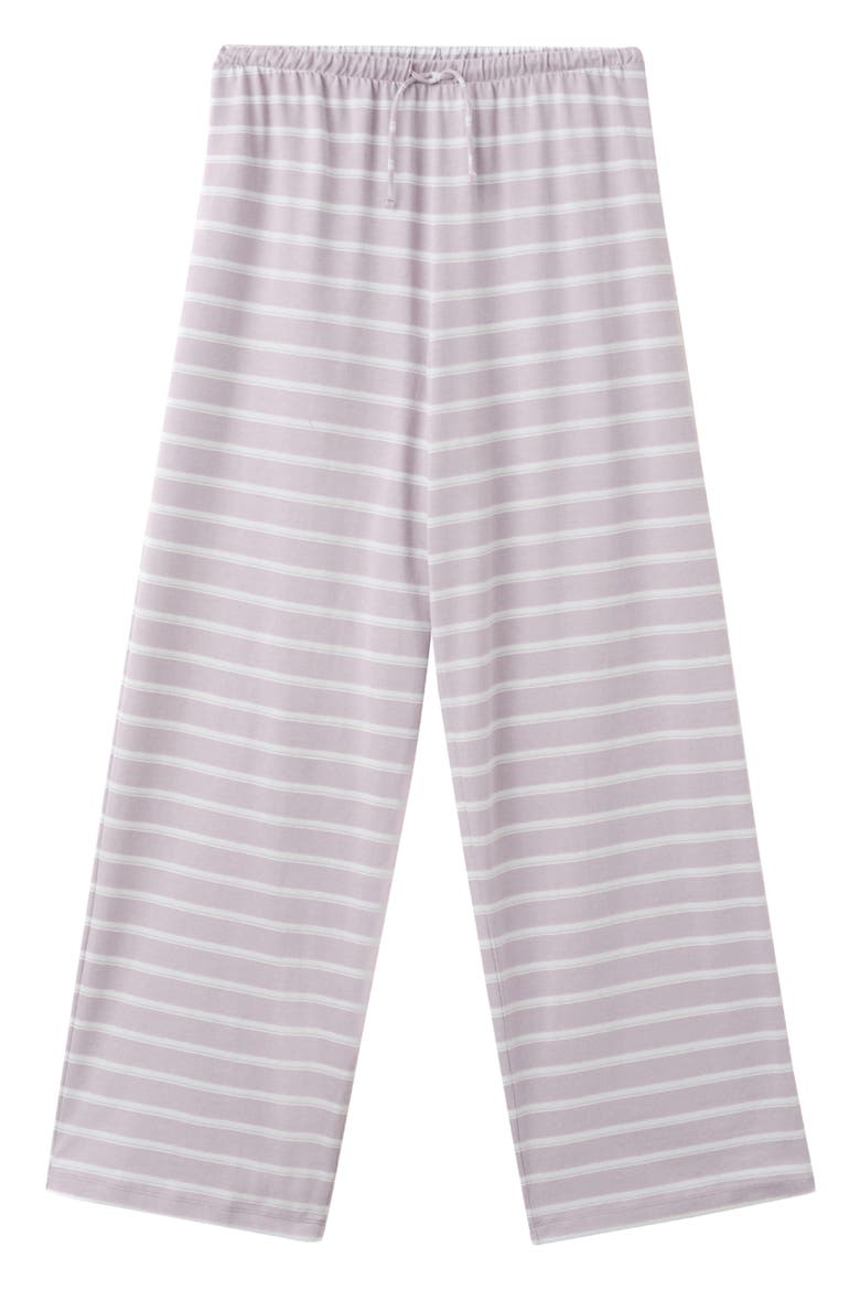 Stripe Cotton Pajama Pants, Alternate, color, PURPLE