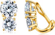 Crislu Cubic Zirconia Clip-On Earrings