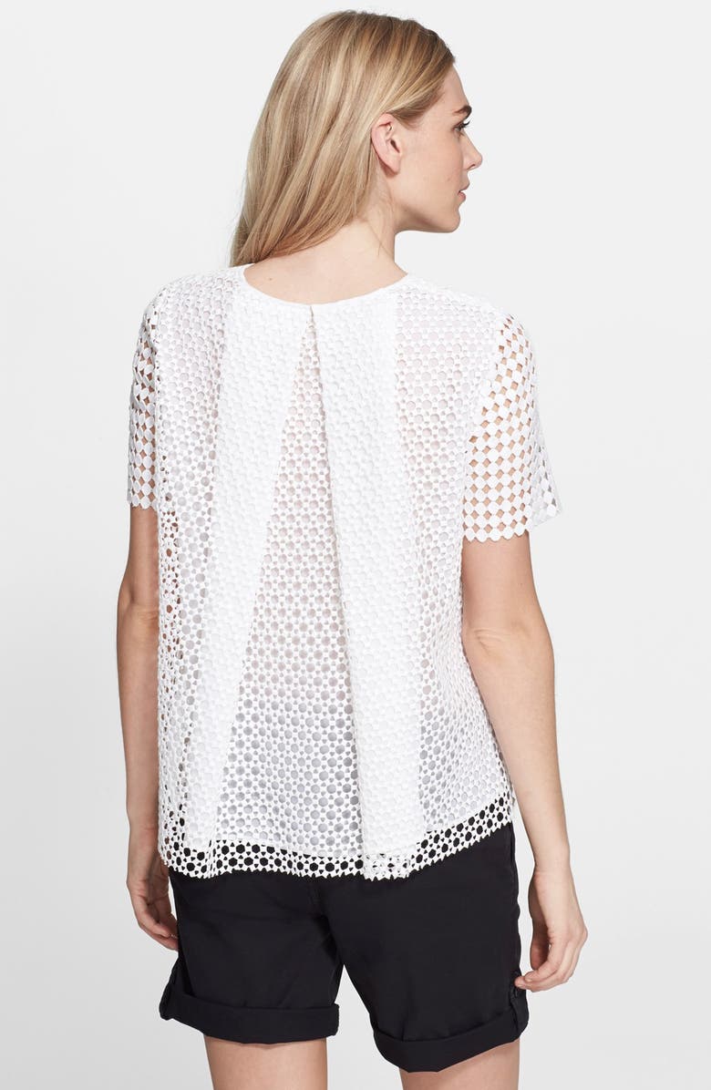 Tory Burch 'Crescent' Guipure Lace Blouse, Alternate, color,