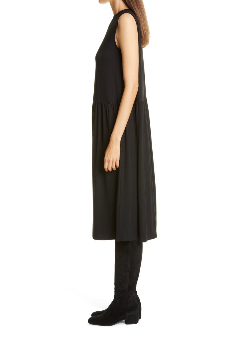 Drop Waist Sleeveless Dress, Alternate, color, BLACK