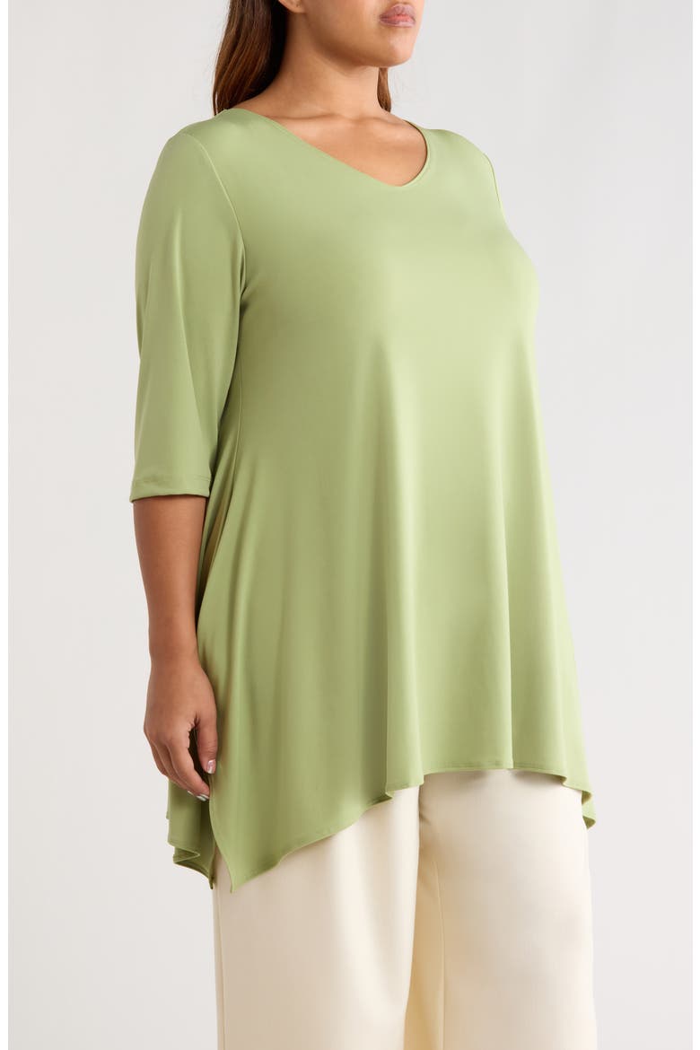 Handkerchief Hem Tunic Top, Alternate, color, PISTACHIO