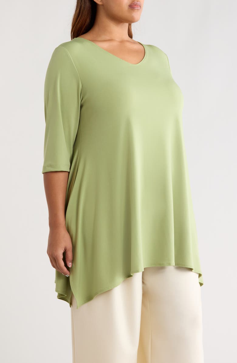 Vikki Vi Handkerchief Hem Tunic Top, Alternate, color, Pistachio
