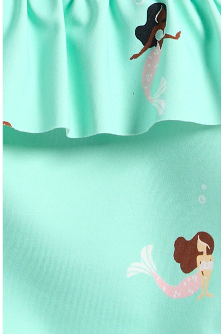 Ruffle Two-Piece Swimsuit, Alternate, color, AQUA GREEN