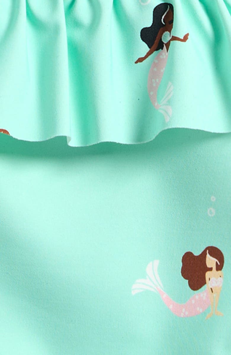 MILES THE LABEL Ruffle Two-Piece Swimsuit, Alternate, color, Aqua Green