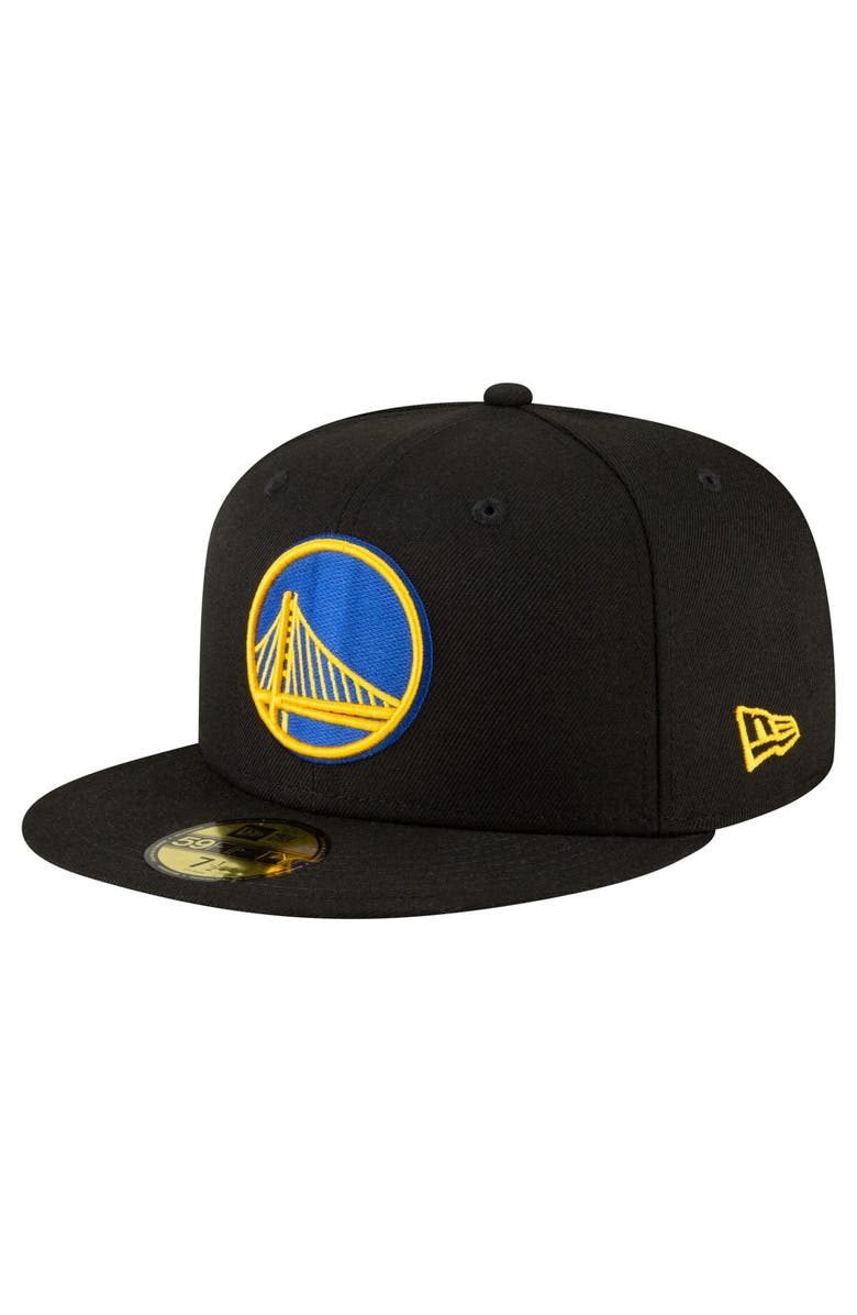 New Era Men's New Era Black Golden State Warriors 59FIFTY Fitted Hat, Main, color, Black