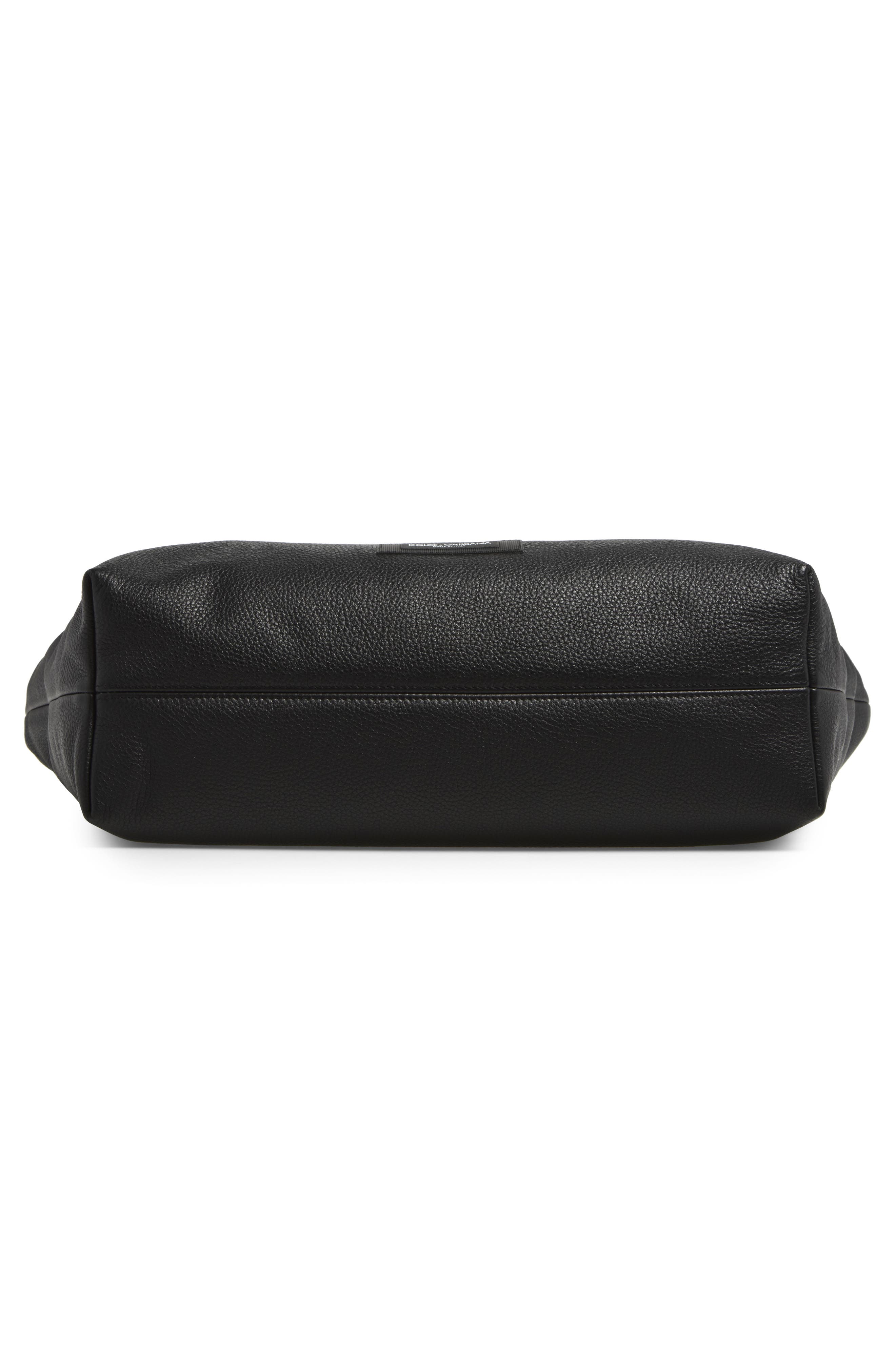 Pebbled Leather Shopper, Alternate, color, 80999 NERO