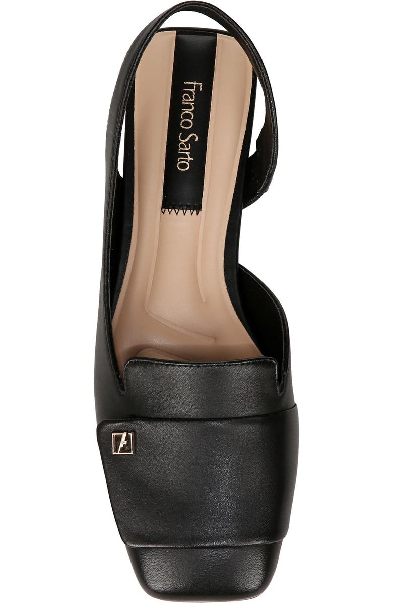 Franco Sarto Teagan Slingback Half d'Orsay Flat, Alternate, color, Black