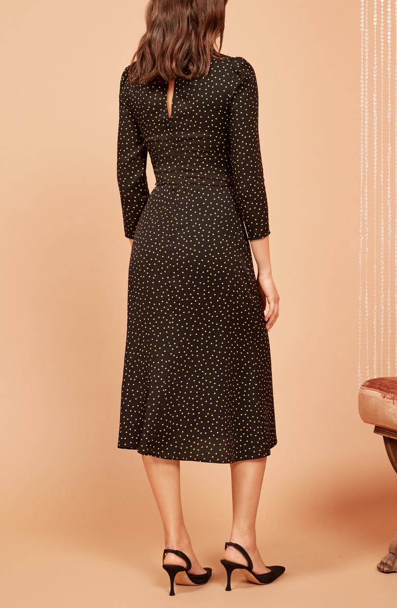 Reformation Mabel Plunge Midi Dress, Alternate, color, 
