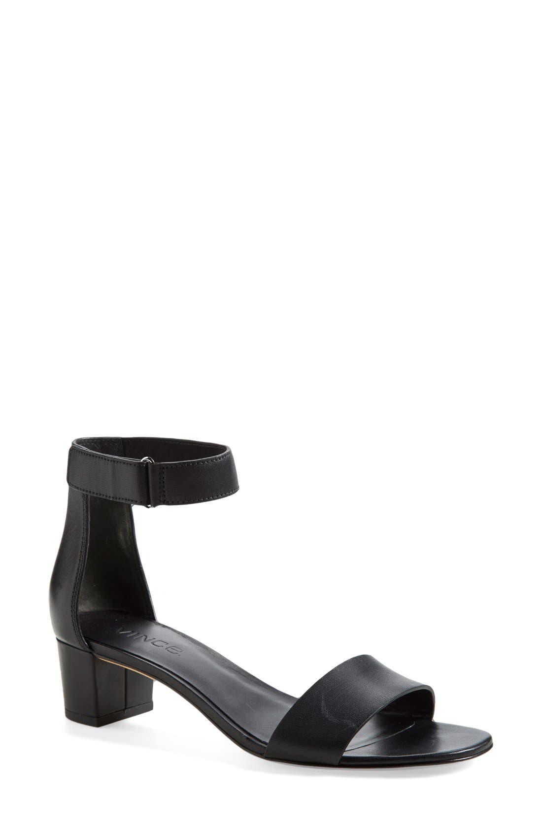 Vince 'Rita' Leather Ankle Strap Sandal, Main, color, 