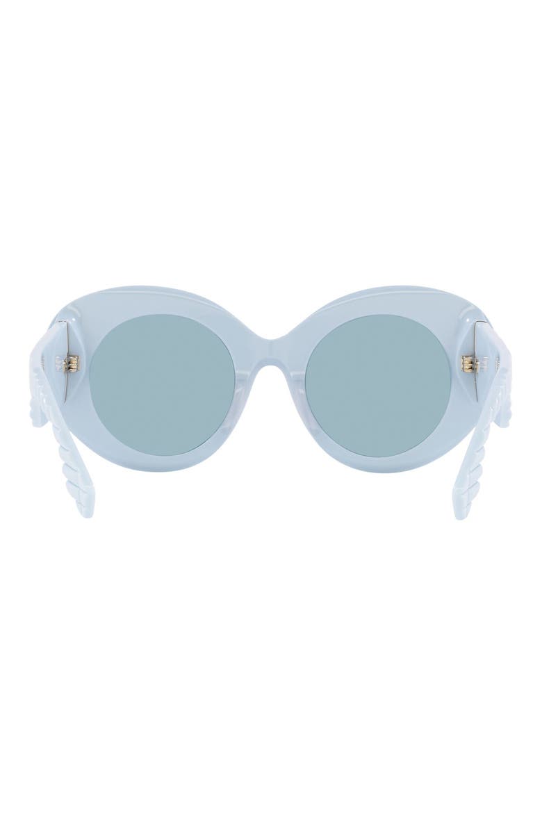 49mm Round Sunglasses, Alternate, color, AZURE