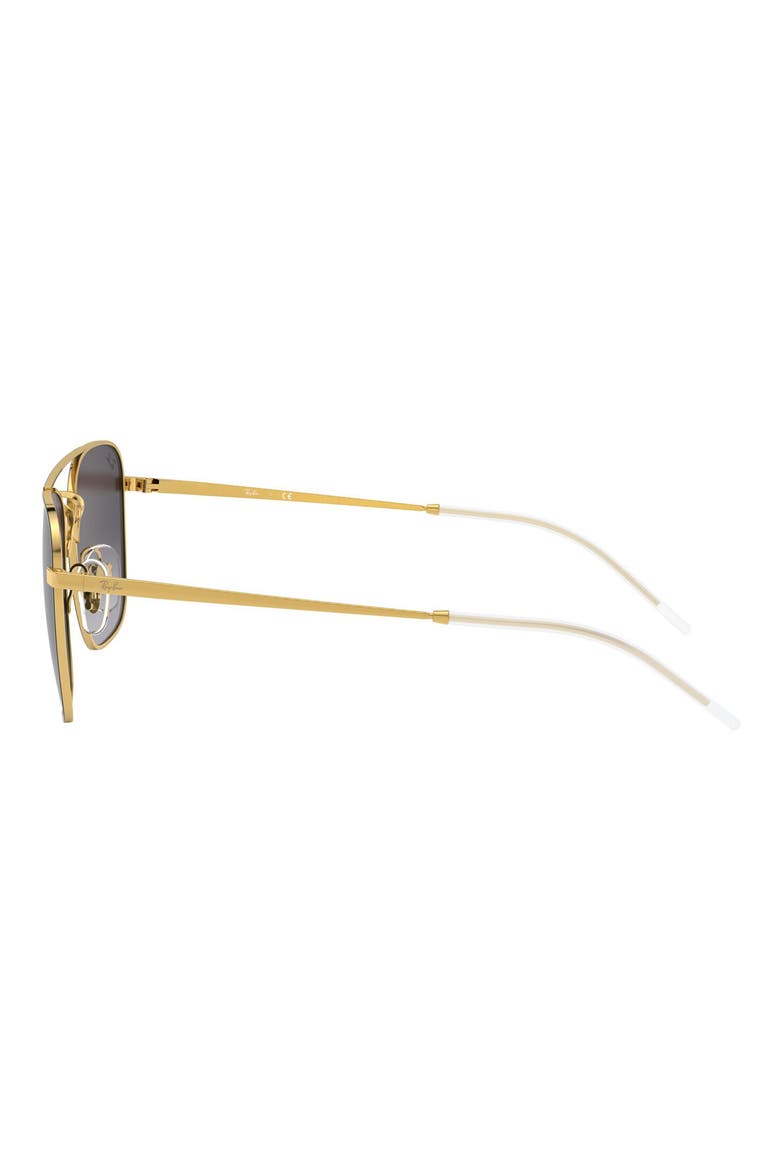 55mm Metal Aviator Sunglasses, Alternate, color, BLACK/ GOLD