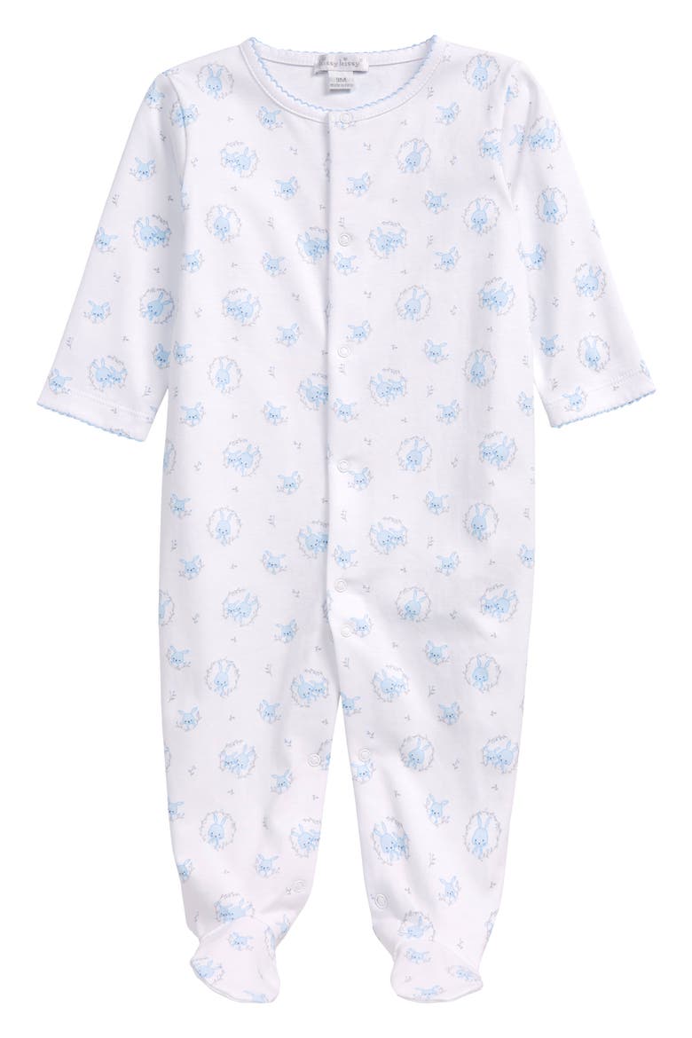 Bunny Hugs Footie, Main, color, LIGHT BLUE