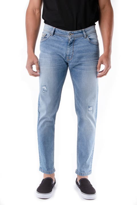 Skinny-Fit Stretch Cotton Jeans