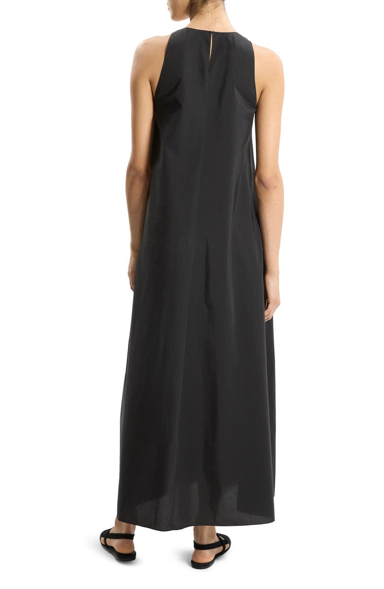 Theory Cotton Blend Maxi Dress, Alternate, color, Black