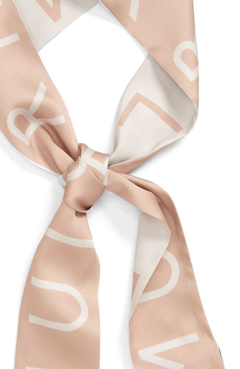 Mulberry Logo Skinny Scarf, Alternate, color, 