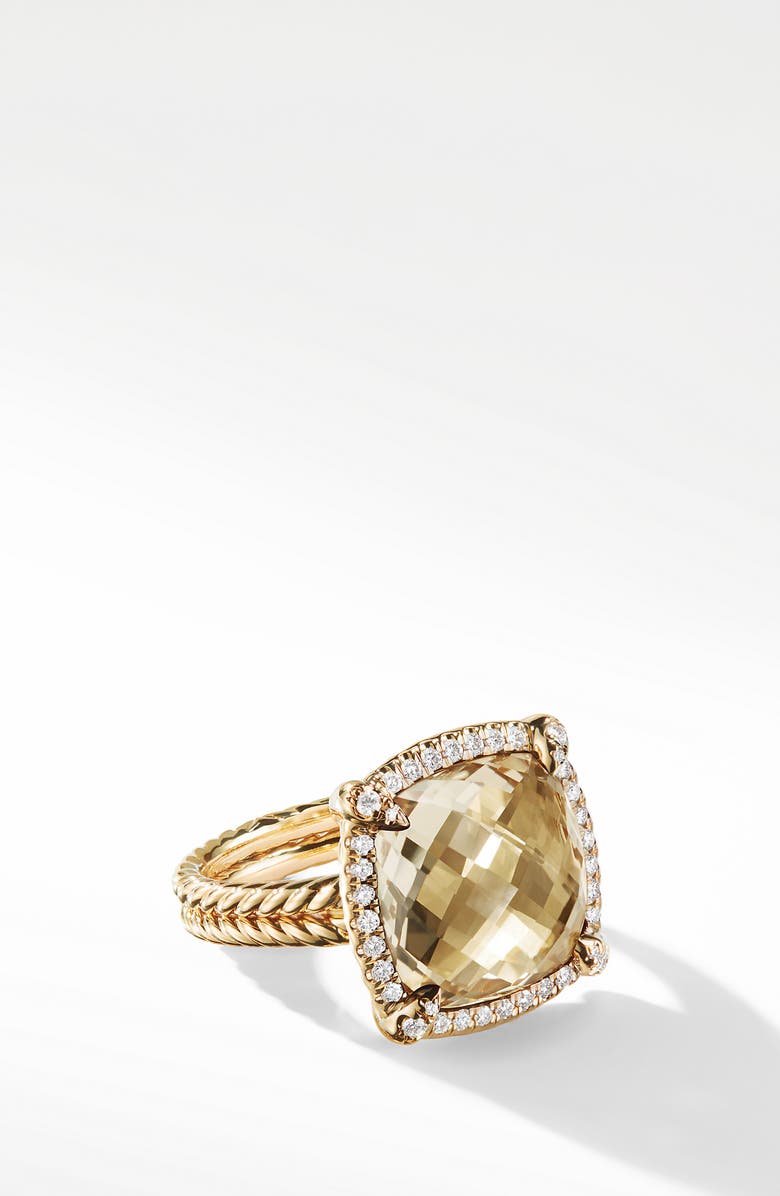 David Yurman Chatelaine<sup>®</sup> Ring with Semiprecious Stone and Diamonds, Main, color,