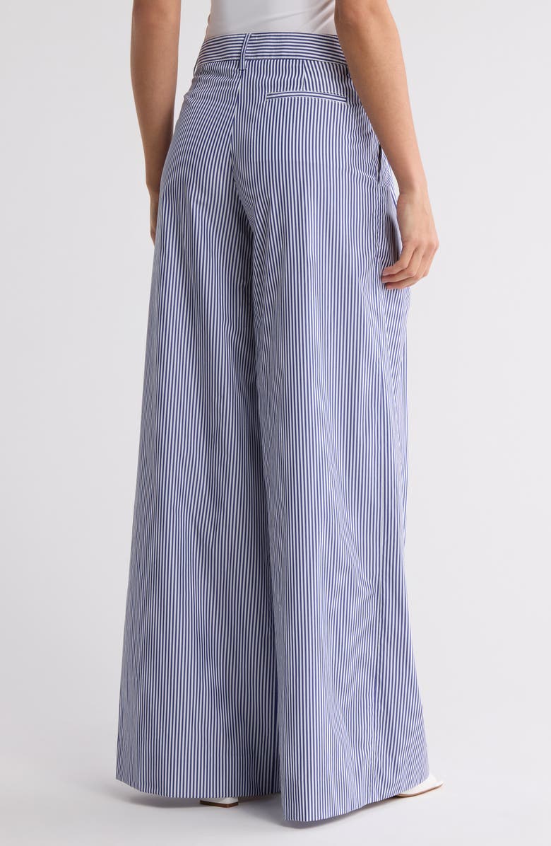 TWP Didi Stripe Wide Leg Pants, Alternate, color, White/ Indigo