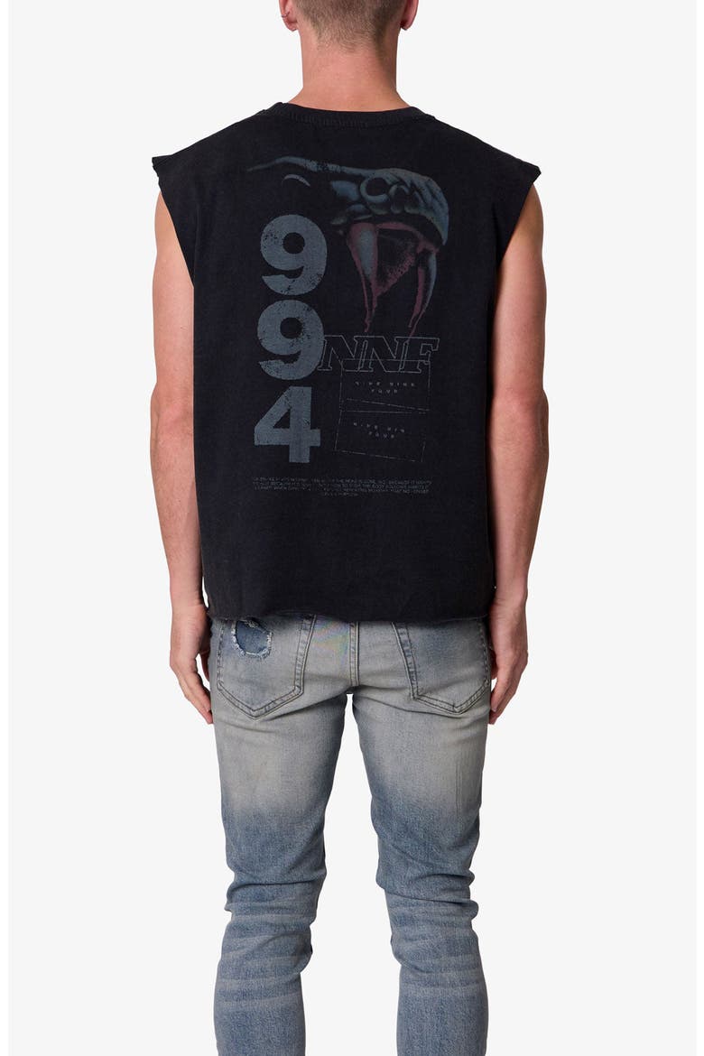 Snake Venom Sleeveless Graphic Cutoff T-Shirt, Alternate, color, BLACK