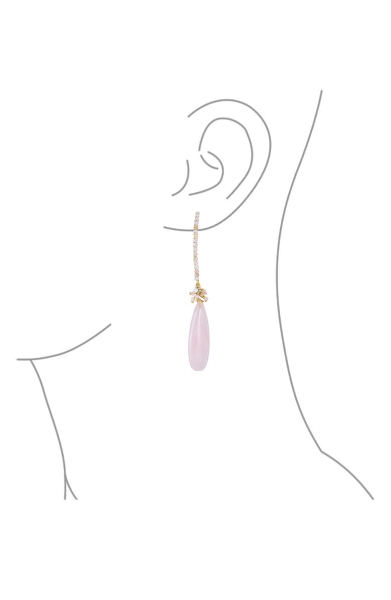 BLING JEWELRY Cluster Teardrop Earrings, Alternate, color, Rose